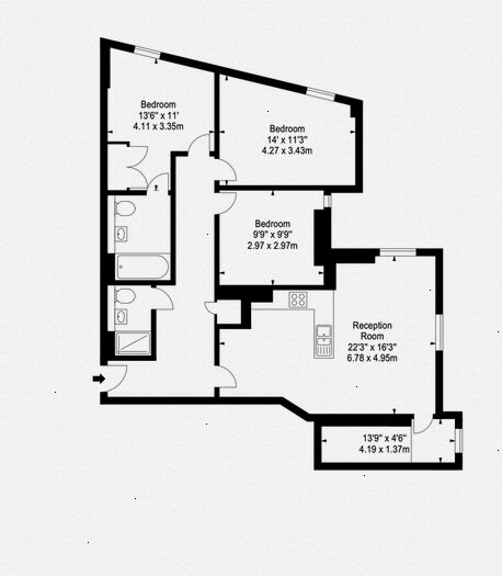 3 Bedroom Flat To Rent In Merchant Square East, London, W2