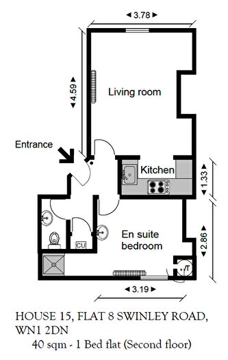 1 Bedroom Flat To Rent In Swinley Road, Wigan, WN1