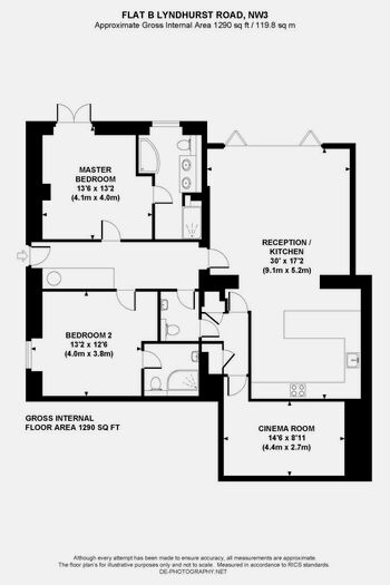 2 Bedroom Flat To Rent In Lyndhurst Road, Hampstead, NW3