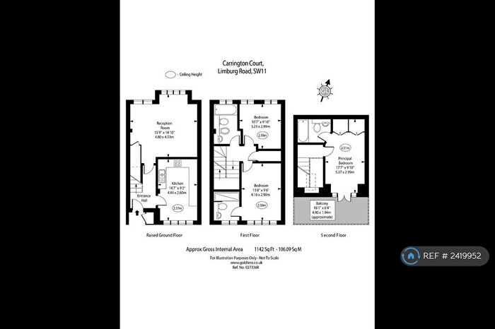 3 Bedroom Maisonette To Rent In Carrington Court, London, SW11