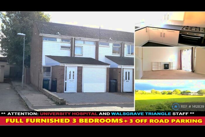 3 Bedroom End Of Terrace House To Rent In Boswell Drive, Coventry, CV2