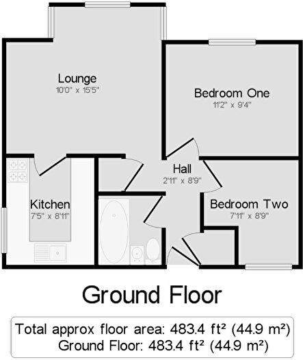 2 Bedroom Flat To Rent In Dover Crescent, MK41