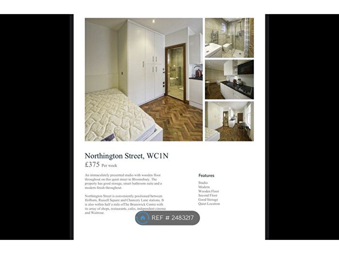 Studio To Rent In Northington Street, London, WC1N