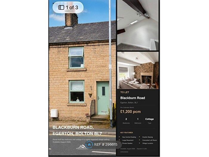 2 Bedroom Semi-Detached House To Rent In Blackburn Road, Bolton, BL7