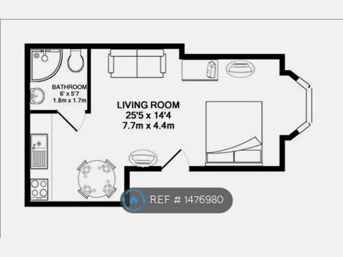 Studio To Rent In Beatrice Street, Swindon, SN2