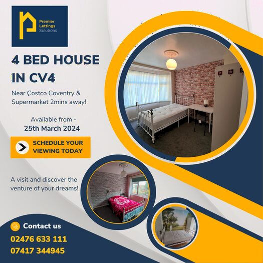 4 Bedroom Terraced House To Rent In Torrington Avenue, Coventry, CV4