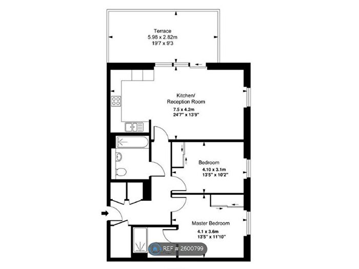 2 Bedroom Flat To Rent In Bach House, London, SW8