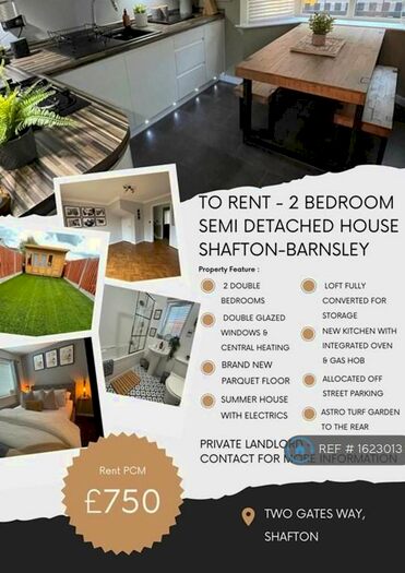 2 Bedroom Semi-Detached House To Rent In Two Gates Way, Barnsley, S72