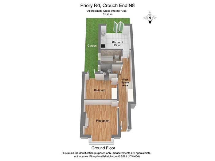 1 Bedroom Maisonette To Rent In Priory Road, London, N8