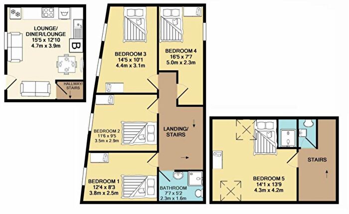 5 Bedroom Terraced House To Rent In Peveril Street, Nottingham, NG7