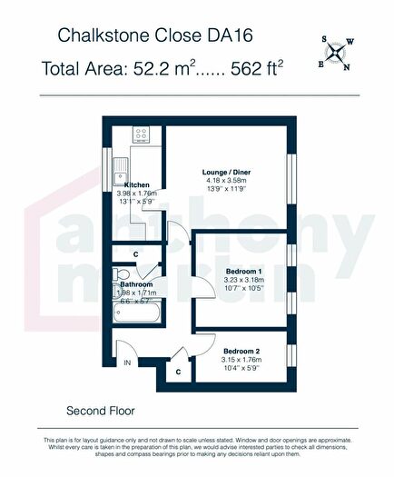2 Bedroom Apartment To Rent In Chalkstone Close, Welling, Kent, DA16