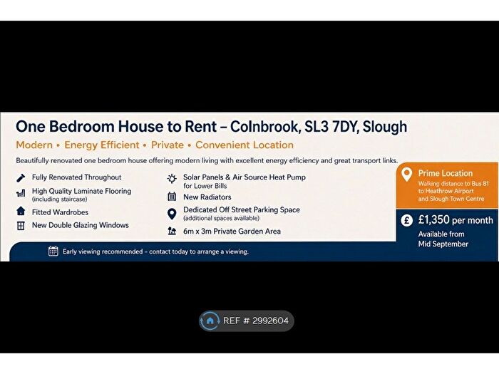 1 Bedroom Semi-Detached House To Rent In Tall Trees, Slough, SL3