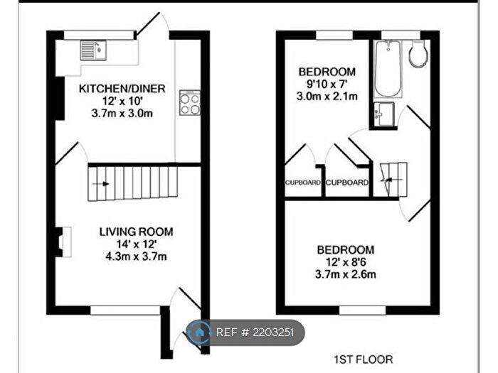 2 Bedroom End Of Terrace House To Rent In Waterloo Road, Sutton, SM1