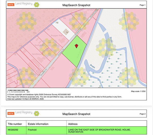 Land For Sale In Versatile Land On East Side Of Broadwater Road, Holme Next To Sea, Hunstanton, Norfolk, PE36