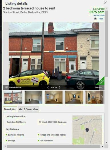 2 Bedroom Terraced House To Rent In Stanton Street, Derby, DE23