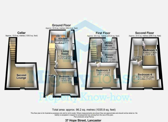 4 Bedroom Private Hall To Rent In Hope Street, Lancaster, LA1