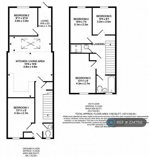 5 Bedroom End Of Terrace House To Rent In Herald Close, Beeston, Nottingham, NG9