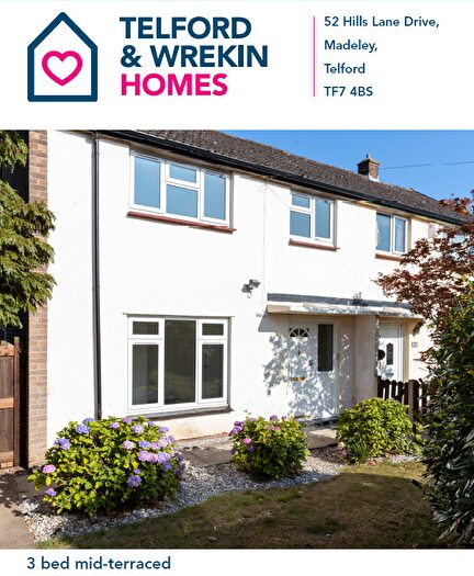 3 Bedroom Terraced House To Rent In Hills Lane Drive, Telford, TF7