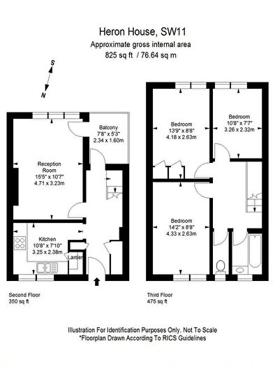 3 Bedroom Flat To Rent In Searles Close, London, SW11