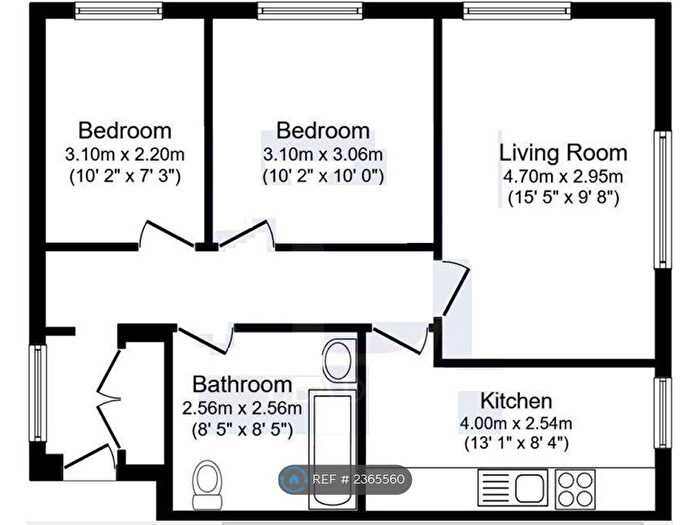 2 Bedroom Flat To Rent In Dukes Court, London, SE13