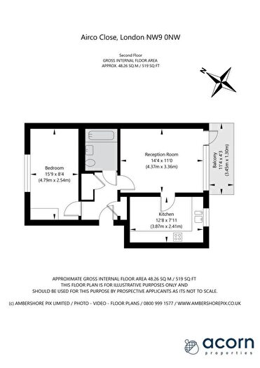 1 Bedroom Apartment For Sale In Airco Close, London, NW9