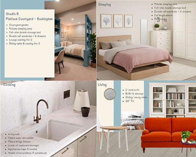 1 Bedroom Apartment To Rent In Platinum Courtyard Buckingham- Studio B |Verney St, EX1