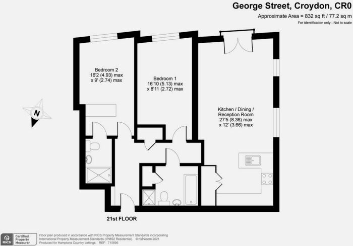2 Bedroom Apartment To Rent In Ten Degrees A George Street Croydon, CR0