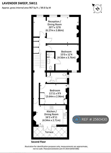 2 Bedroom Maisonette To Rent In Lavender Sweep, London, SW11