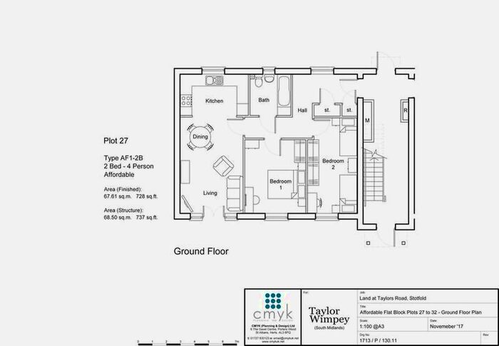 2 Bedroom Apartment To Rent In Elder Avenue, Stotfold, Hitchin, SG5
