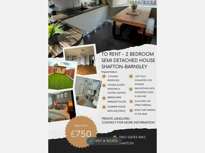 2 Bedroom Semi-Detached House To Rent In Two Gates Way, Barnsley, S72