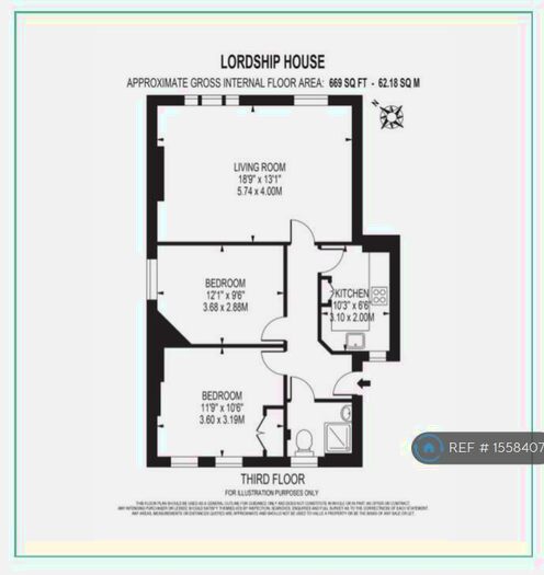 2 Bedroom Flat To Rent In Lordship House, London, N16