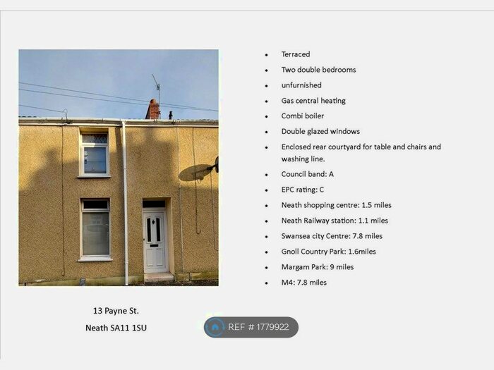 2 Bedroom Terraced House To Rent In Payne Street, Neath, SA11