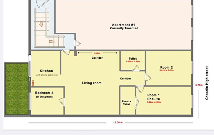 3 Bedroom Flat To Rent In High Street, Cheadle, Stoke On Trent, ST10