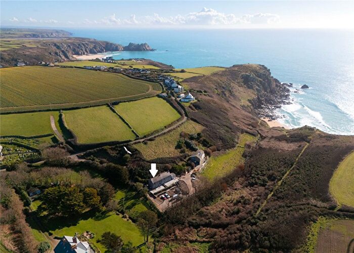 2 Bedroom Semi-Detached House For Sale In Porthcurno, Penzance, Cornwall, TR19