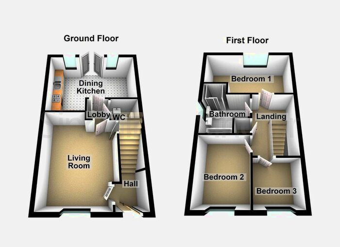 3 Bedroom Town House To Rent In Stevens Road, Sileby, Leicestershire, LE12