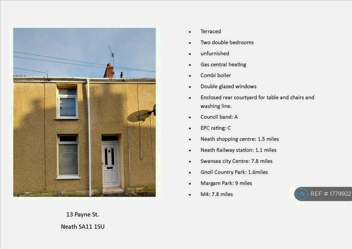 2 Bedroom Terraced House To Rent In Payne Street, Neath, SA11
