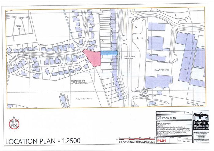 Land For Sale In Building Plot, Charles Thomas Avenue, Pembroke Dock, SA72