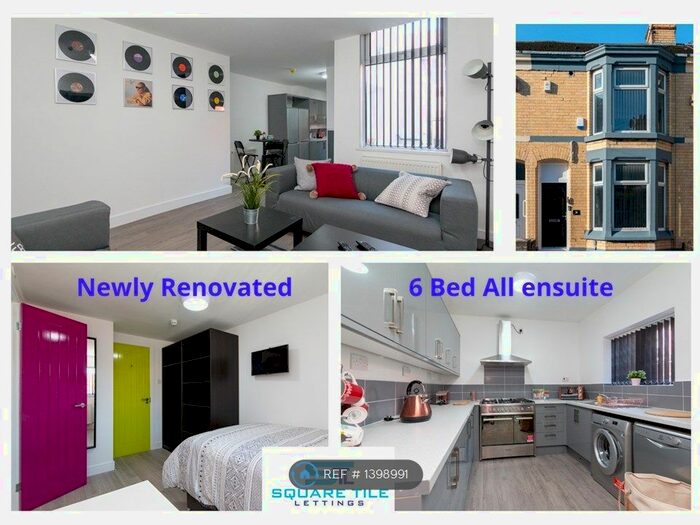 6 Bedroom Terraced House To Rent In Saxony Road All Ensuite, Kensington, Liverpool, L7