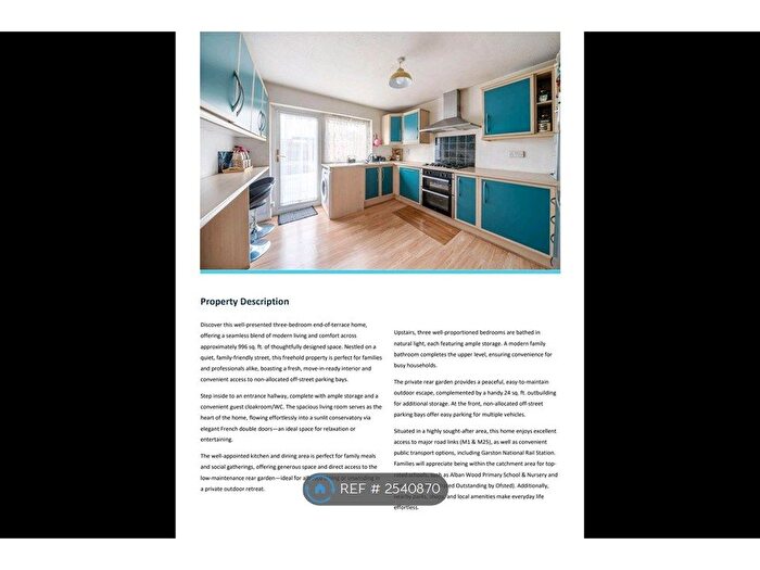 3 Bedroom Terraced House To Rent In Magpie Place, Watford, WD25