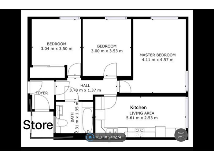 3 Bedroom Flat To Rent In Limerick Close, London, SW12