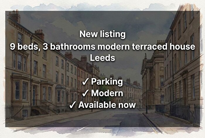 9 Bedroom Terraced House To Rent In Cardigan Road, Hyde Park, Leeds, LS6
