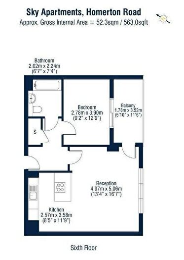 1 Bedroom Apartment For Sale In Sky Apartments, Homerton Road, London, E9 - Photo 2
