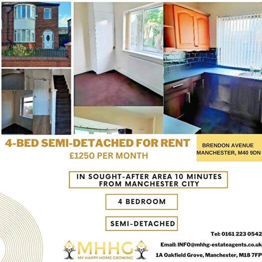3 Bedroom Property To Rent In Brendon Avenue, Manchester, M40