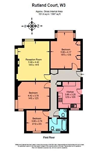 3 Bedroom Flat To Rent In Rutland Court, Queens Drive, West Acton, London, W3