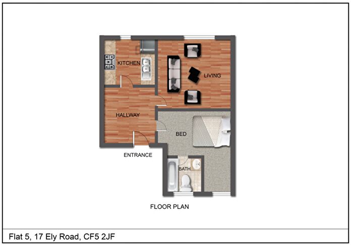 1 Bedroom Flat To Rent In Ely Road, Cardiff, CF5