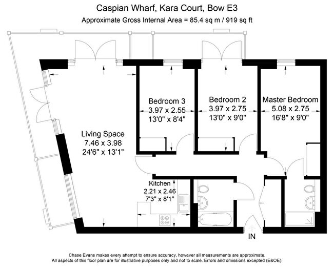 3 Bedroom Flat To Rent In Seven Sea Gardens, Bow, London, E3