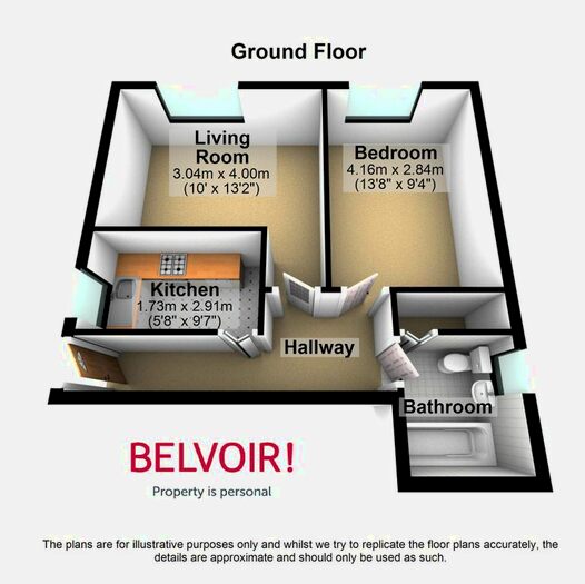 1 Bedroom Flat To Rent In Highland Avenue, Hanwell, W7
