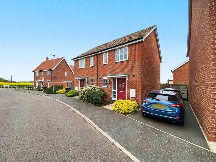 2 Bedroom Semi Detached House For Sale In Sassoon Crescent, Stowmarket, IP14