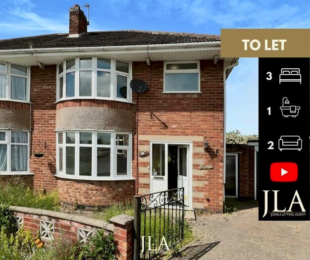 3 Bedroom Semi-Detached House To Rent In Primrose Hill, Oadby, Leicester, LE2