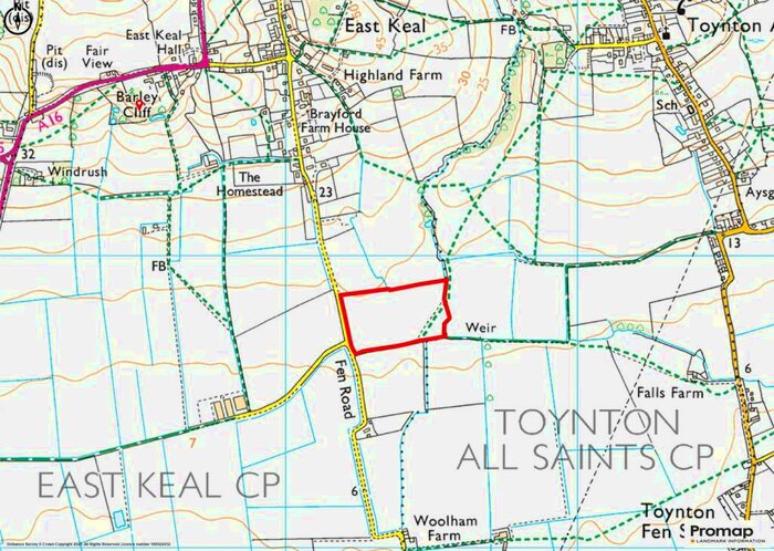 Land For Sale In Fen Lane, East Keal, Spilsby, Lincolnshire, PE23
